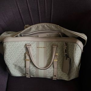 Bedford Travel Extra-Large Logo Stripe Weekender Bag